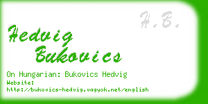hedvig bukovics business card